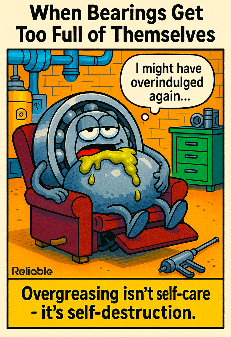 overgreasing bearings causes premature failure