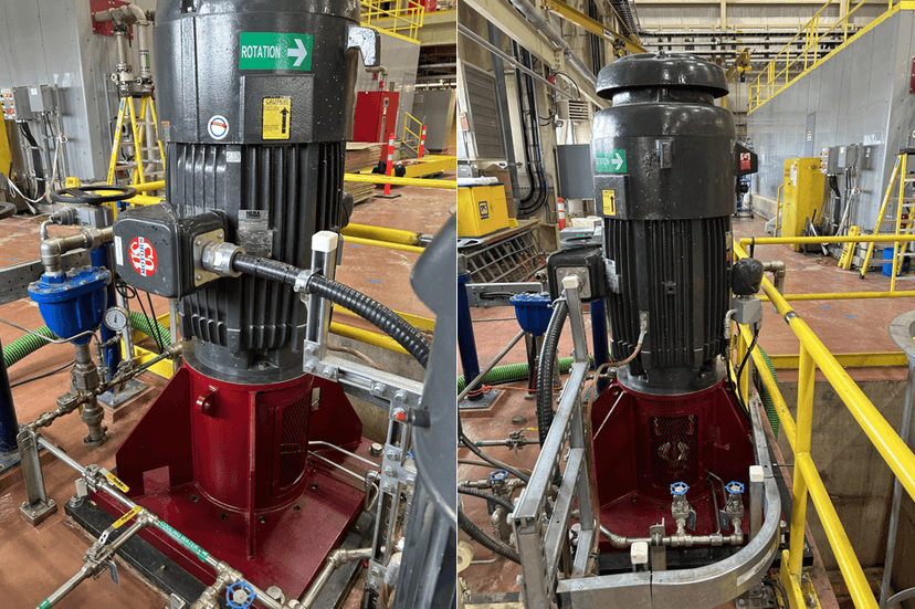 Figure 9: Dewatering Pump with New Pedestal Installed