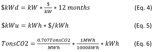 Equations 4, 5 and 6