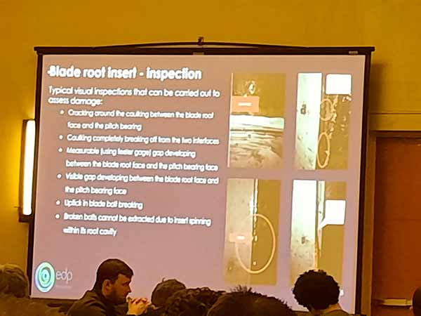 Blade failure condition-based maintenance and failure modes discussion.