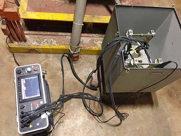Surge comparison test from a 4000-Vac motor capacitor bank.