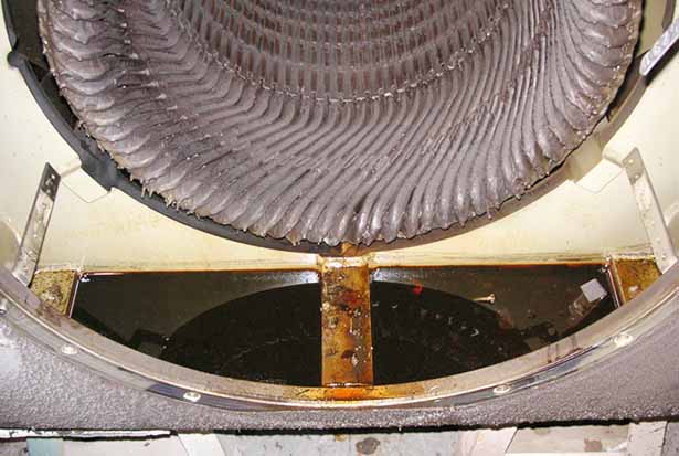 Figure 10: Oil filling the bottom of the motor.