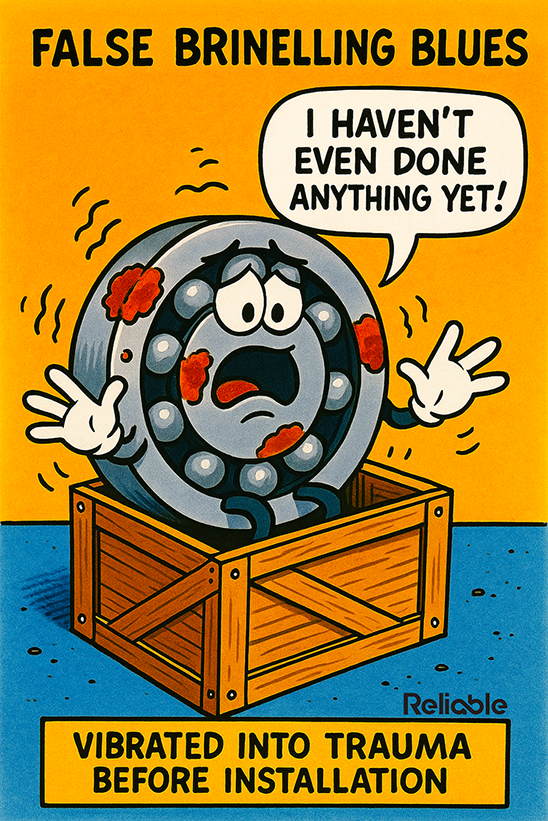 false brinelling damage in bearings before installation