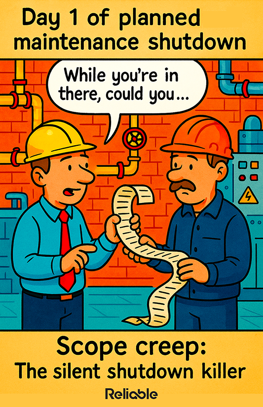 scope creep in maintenance shutdowns