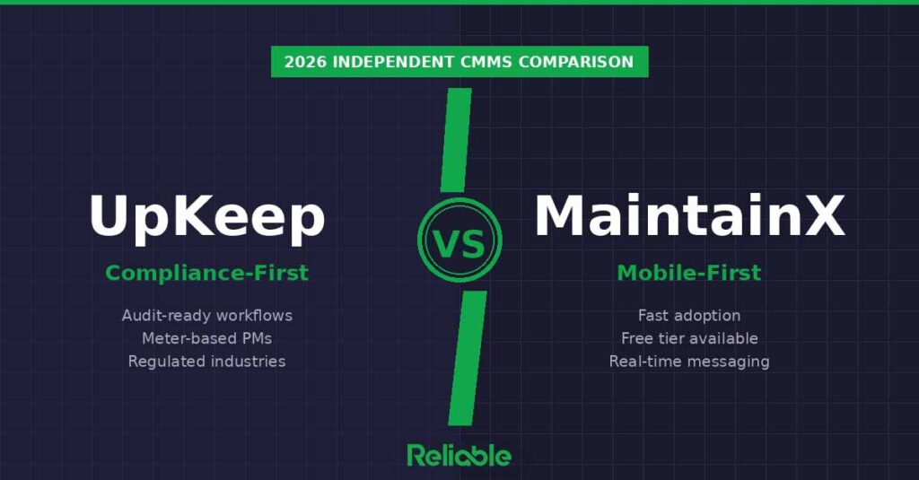 UpKeep vs MaintainX: Which CMMS Wins in 2026?