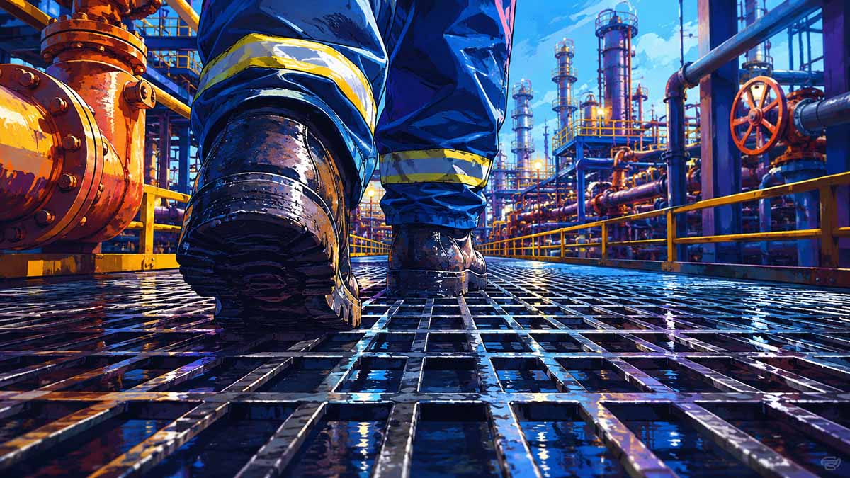 chemical plant walking surfaces slip hazard
